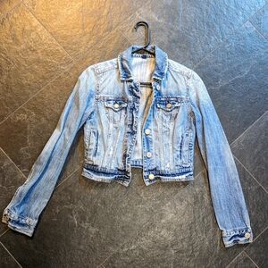 American eagle cropped jean jacket